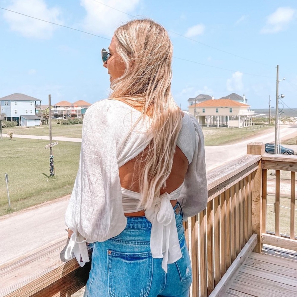 Crop top with open back